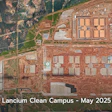 Aerial view of Lancium Clean Campus industrial facility with multiple buildings and parking areas, May 2025